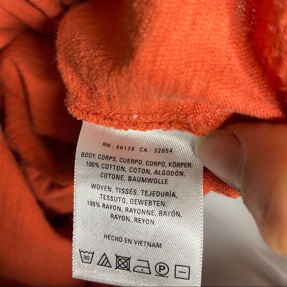 Anthro Meadow Rue Amira Henley orange Medium - Picture 11 of 11